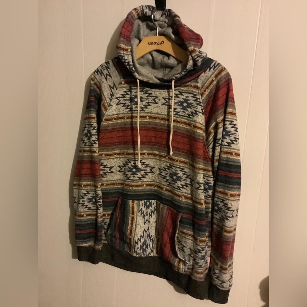 Brooklyn cloth Multicolor Patterned Men's Hoodie size M